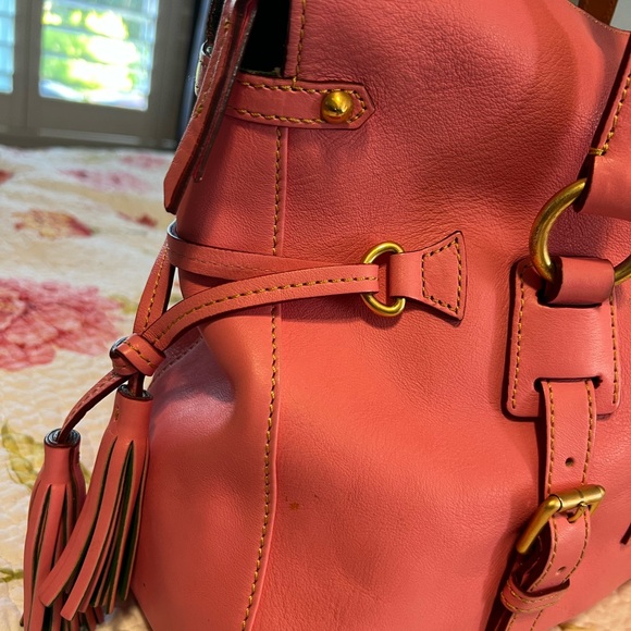 Dooney & Bourke Pink Leather Tote Bag - Picture 7 of 14